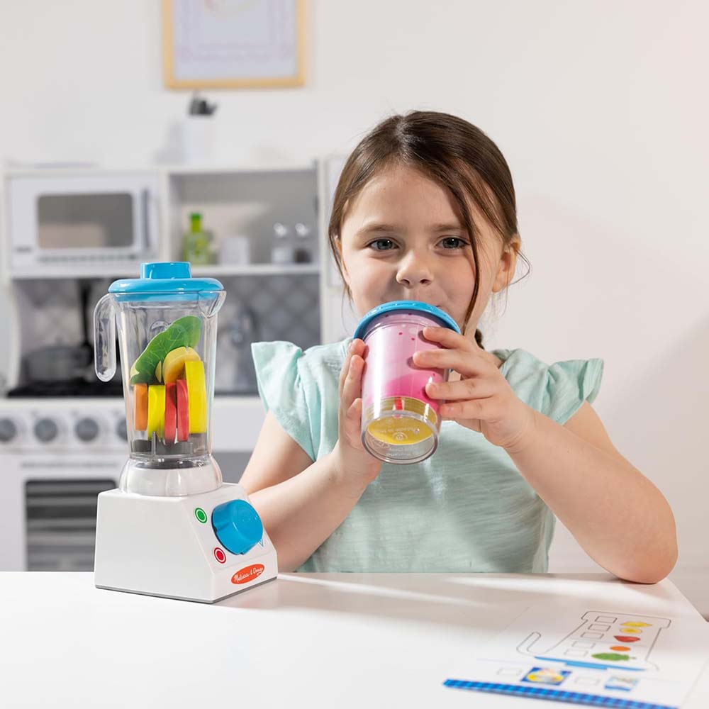 Melissa & Doug Juego de Licuadora para Batidos Smoothies 6073101: Set de cocina de juguete - Edad 3+
