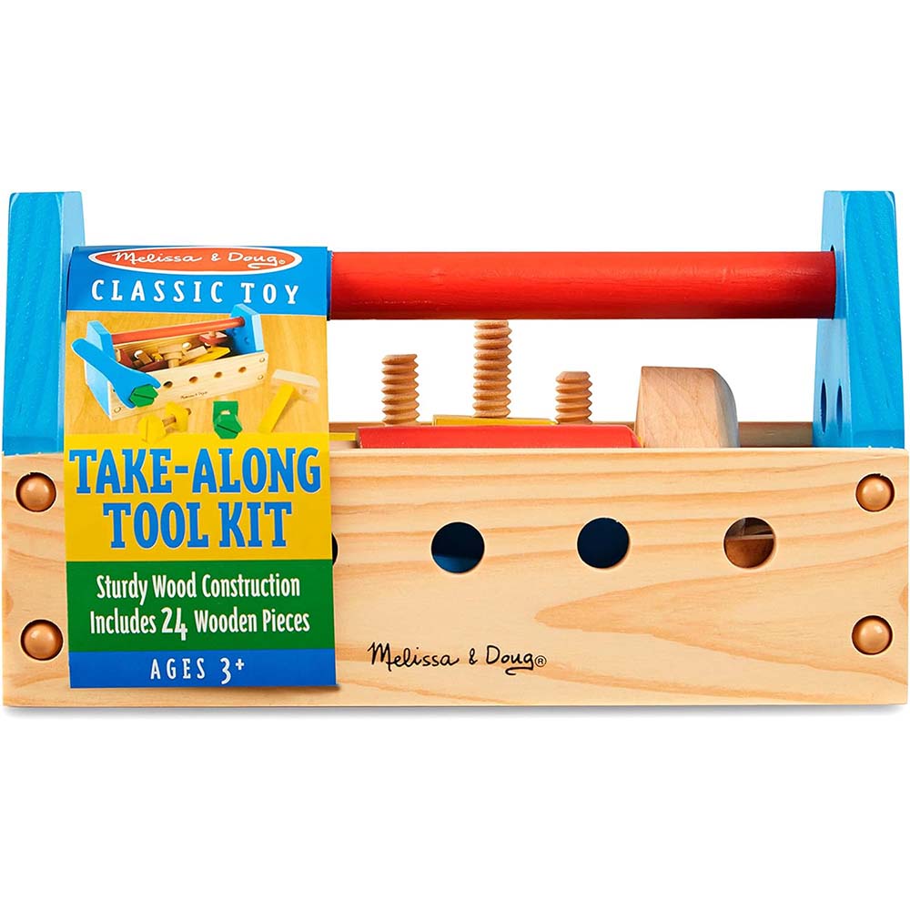 Melissa & Doug Kit de Herramientas de Madera para Llevar 6073097: Juguete didáctico - Edad 3+