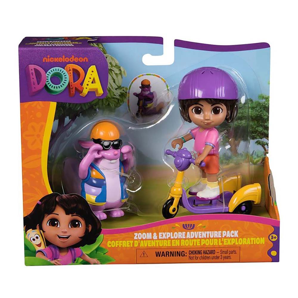 Dora la Exploradora Figura con Accesorios Acelera y Explora