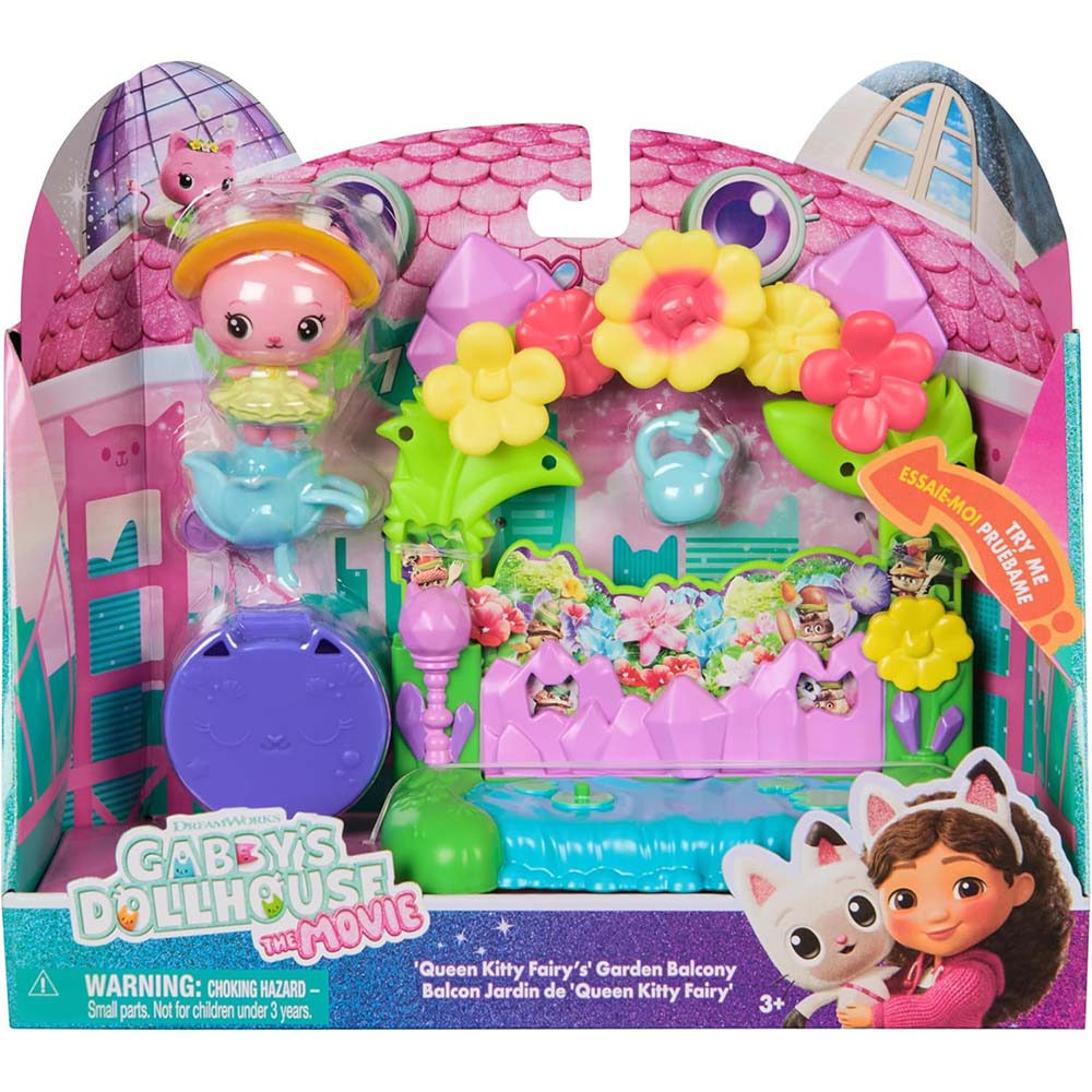 La casa de muñecas de Gabby: La película. Balcón del jardín de la hada Queen Kitty 6073662