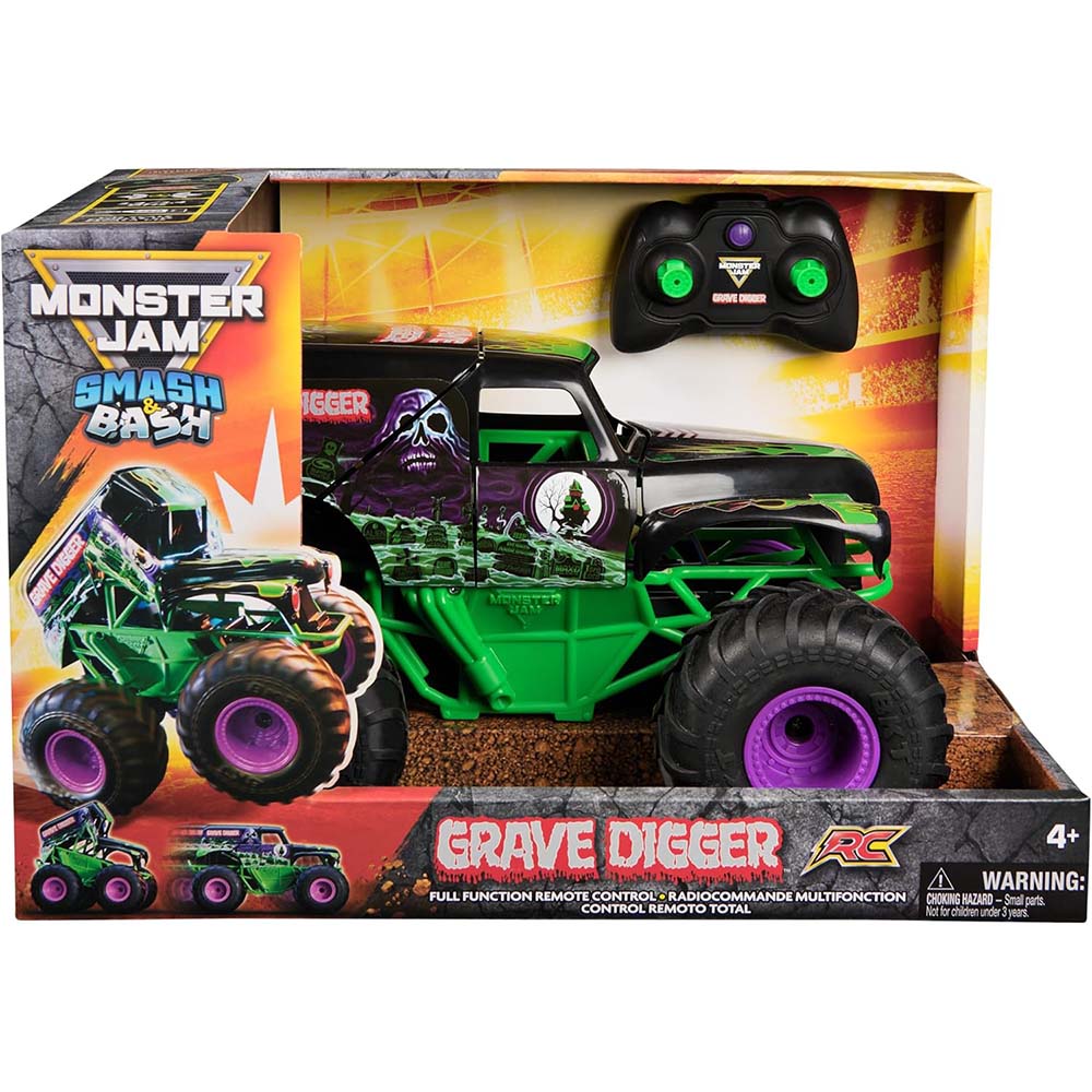 Monster Jam Smash & Bash Grave Digger Oficial R/C 6072500