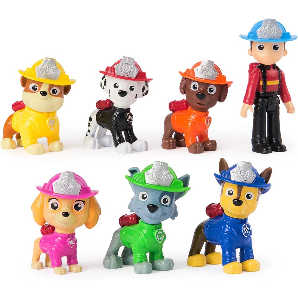 PAW Patrol Set Equipo de Rescate contra Incendios con 7 Figuras coleccionables 6072961, vehículos de juguete