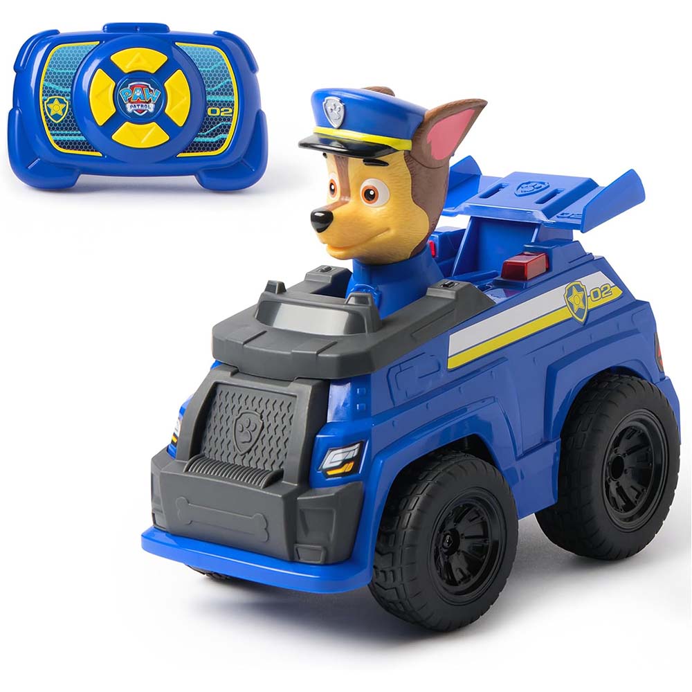 PAW Patrol Chase RC - Vehículo a Control Remoto con Luces LED 6073298, vehículos a control remoto