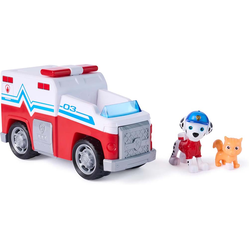 Paw Patrol Búsqueda y Rescate Ambulancia de Rescate Marshall 6074815, vehículos de juguete