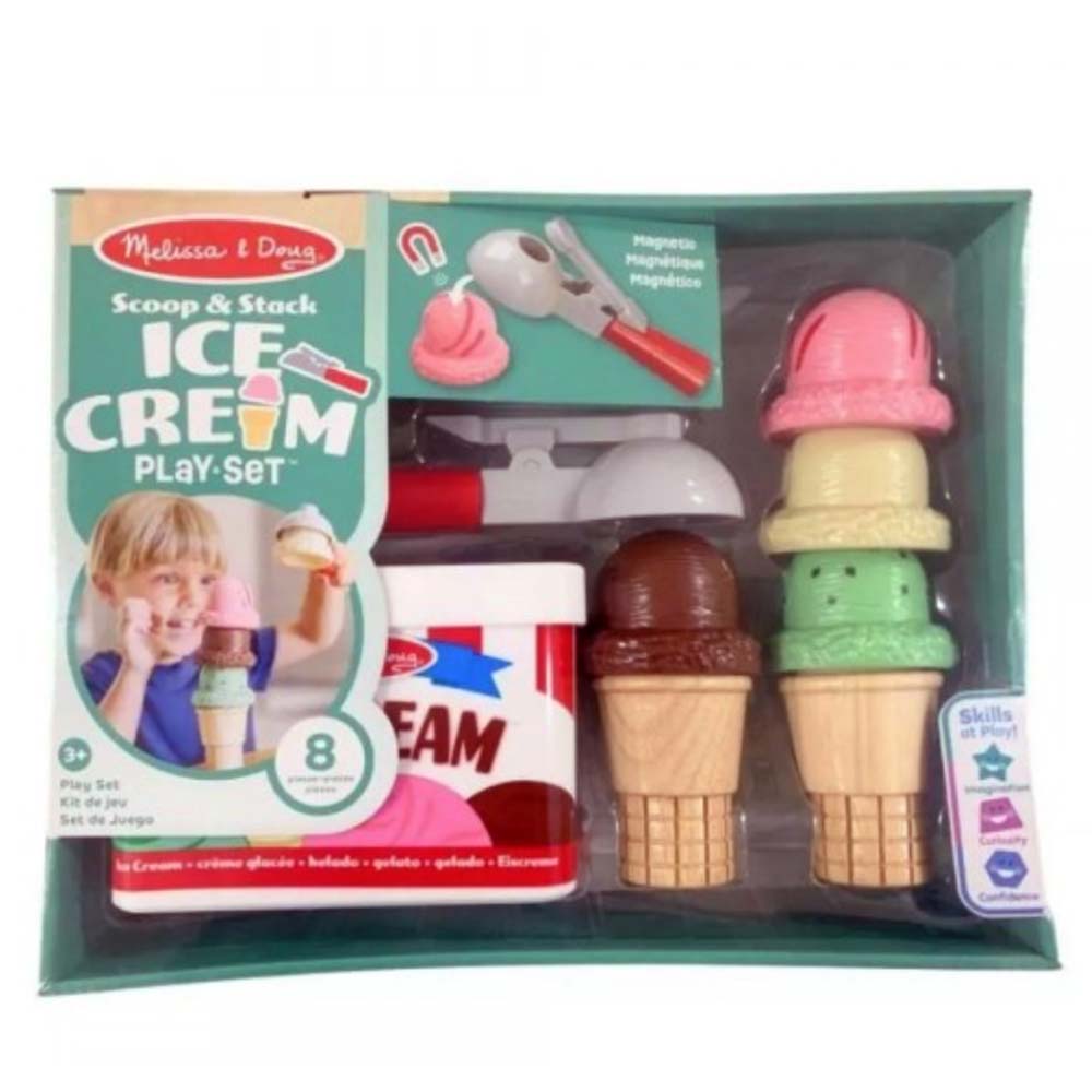 Melissa & Doug Juego para Servir y apilar Bolas de Helado 6074871