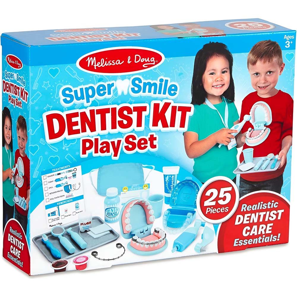 Melissa & Doug Juego de Imitación de Dentadura y Accesorios Dentales 6074886