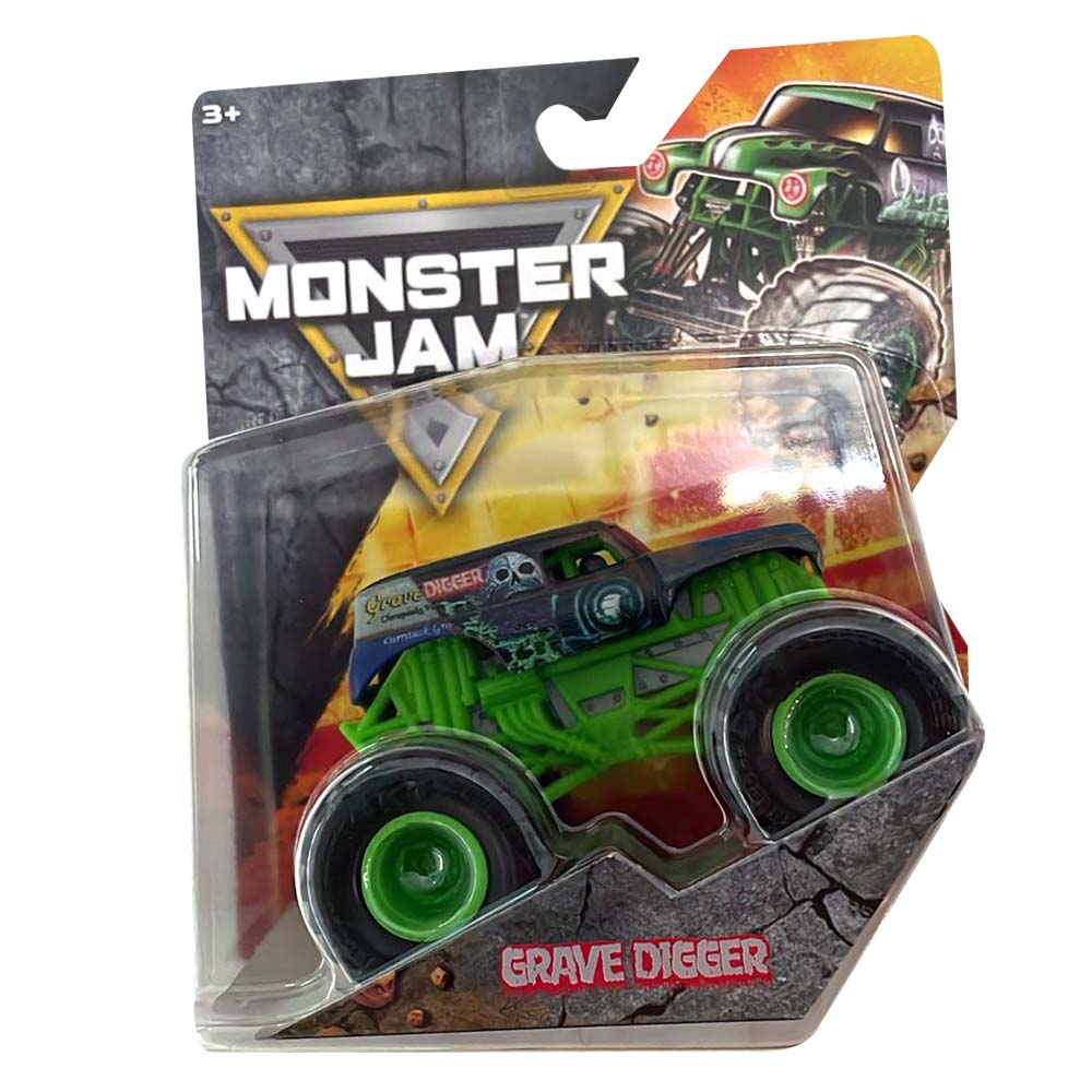 Monster Jam Grave Digger Monster Truck Escala 1:64 Llantas Negras 6075695