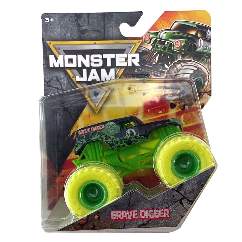 Monster Jam Grave Digger Monster Truck Escala 1:64 Llantas Amarillas 6075695