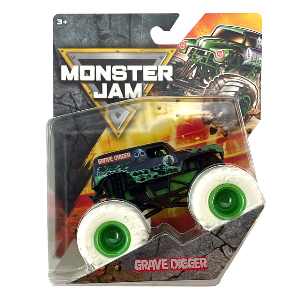 Monster Jam Grave Digger Monster Truck Escala 1:64 Llantas Blancas 6075695