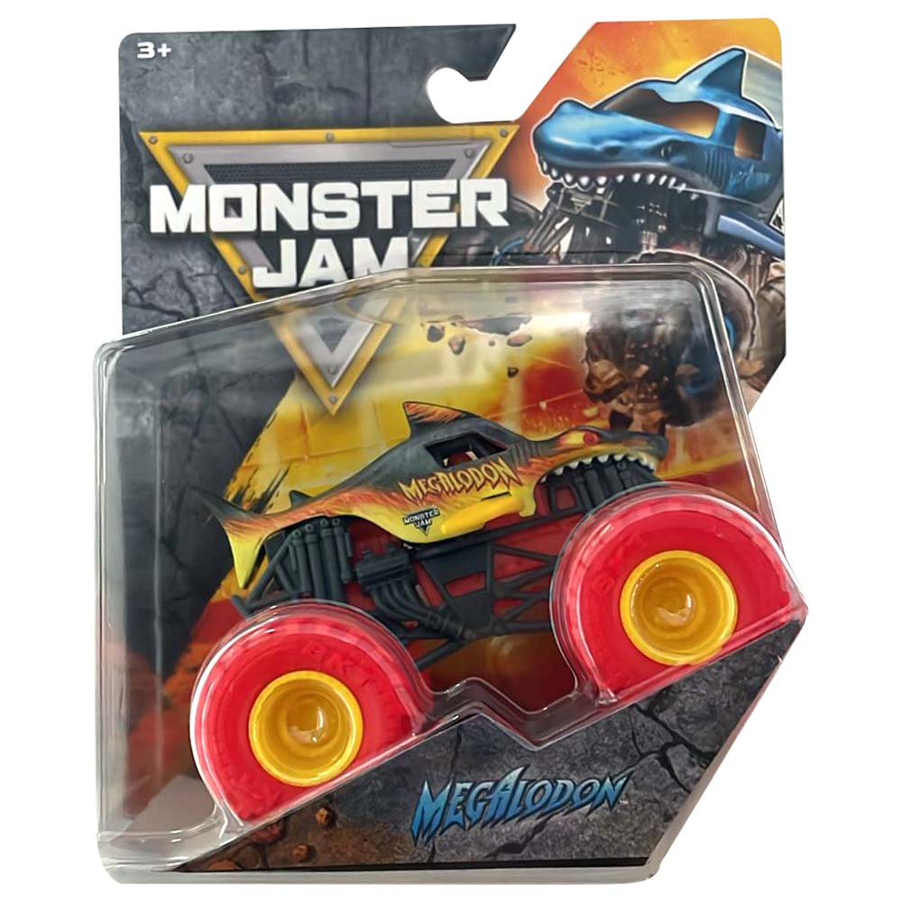 Monster Jam Megalodon Monster Truck Escala 1:64 Llantas Rojas 6075698