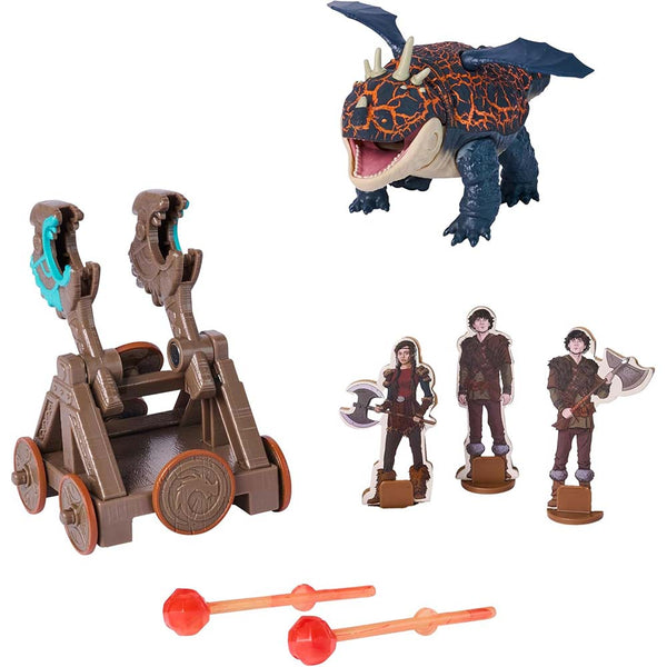 DreamWorks Dragons Prueba de Fuego Blazing Battles Catapult Blast Gronckle Playset 6075575