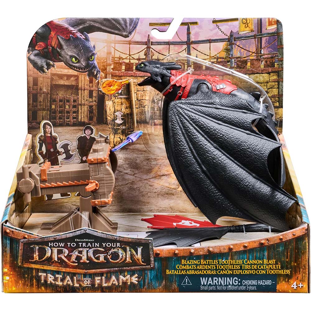 DreamWorks Dragons Prueba de Fuego Blazing Battles Toothless Cannon Blast Playset 6075575