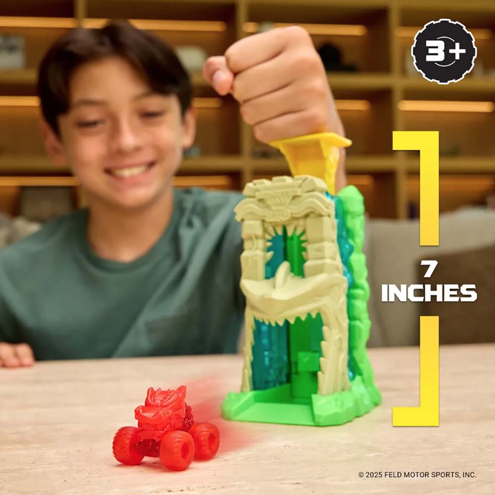 Lanzador Monster Jam Mini Jams Jungle Blaster Megalodon 6072331, lanzadores de vehículos