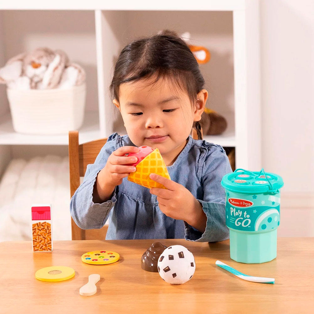 Melissa & Doug Play to Go – Juego de Helados Portátil 6075908, sets de juego de rol