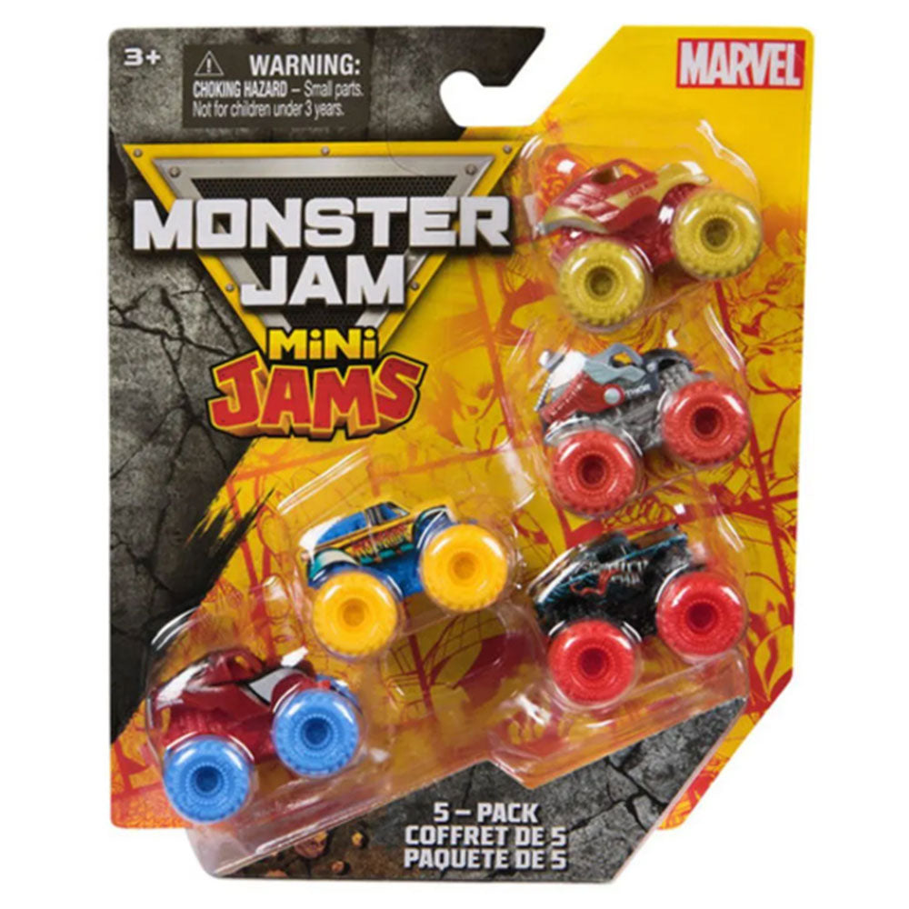 Monster Jam Mini Jams Pack de 5 - Marvel 6074910