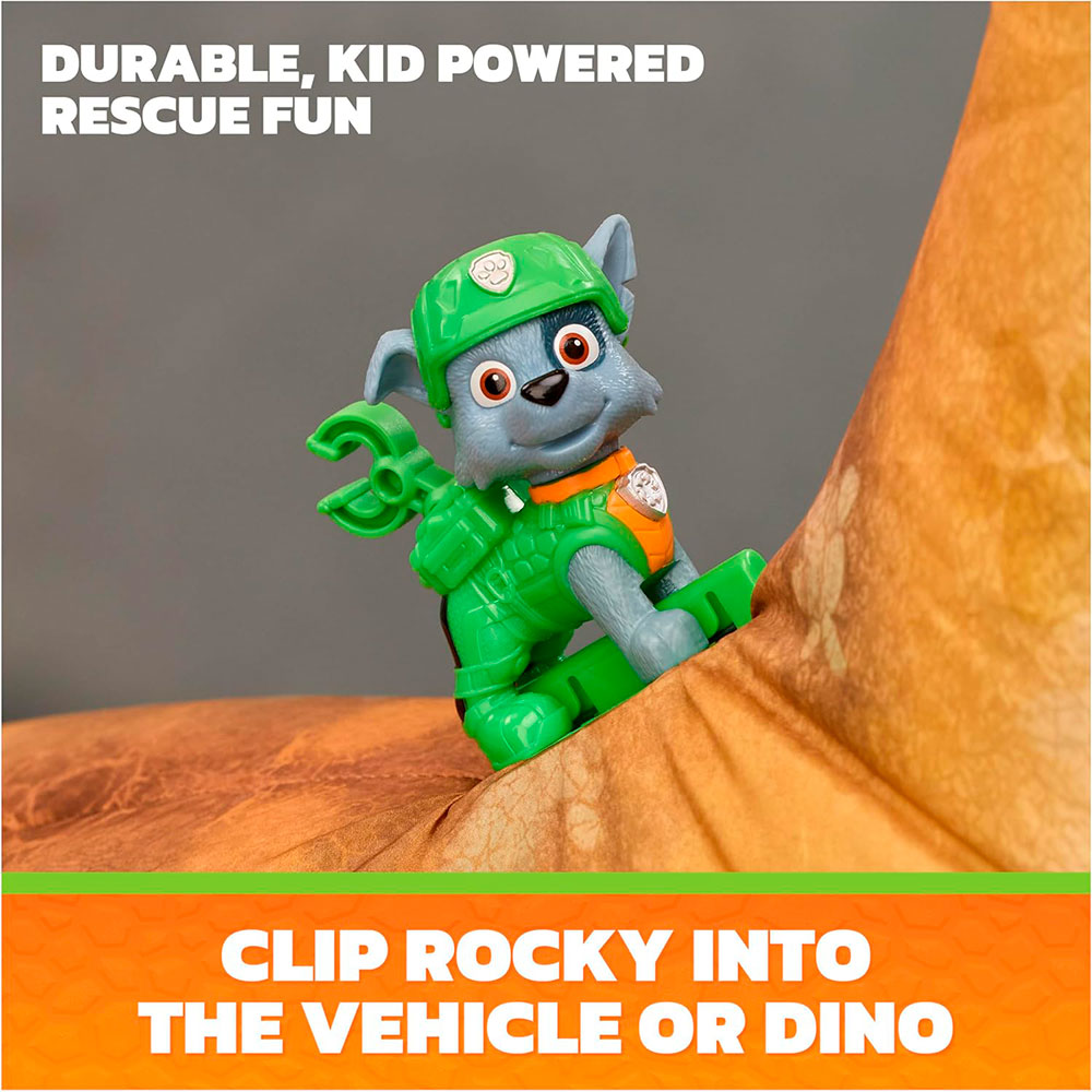 PAW Patrol Dino Movie Megasaurus Dino Vehicle con Rocky 6075939, figuras de colección