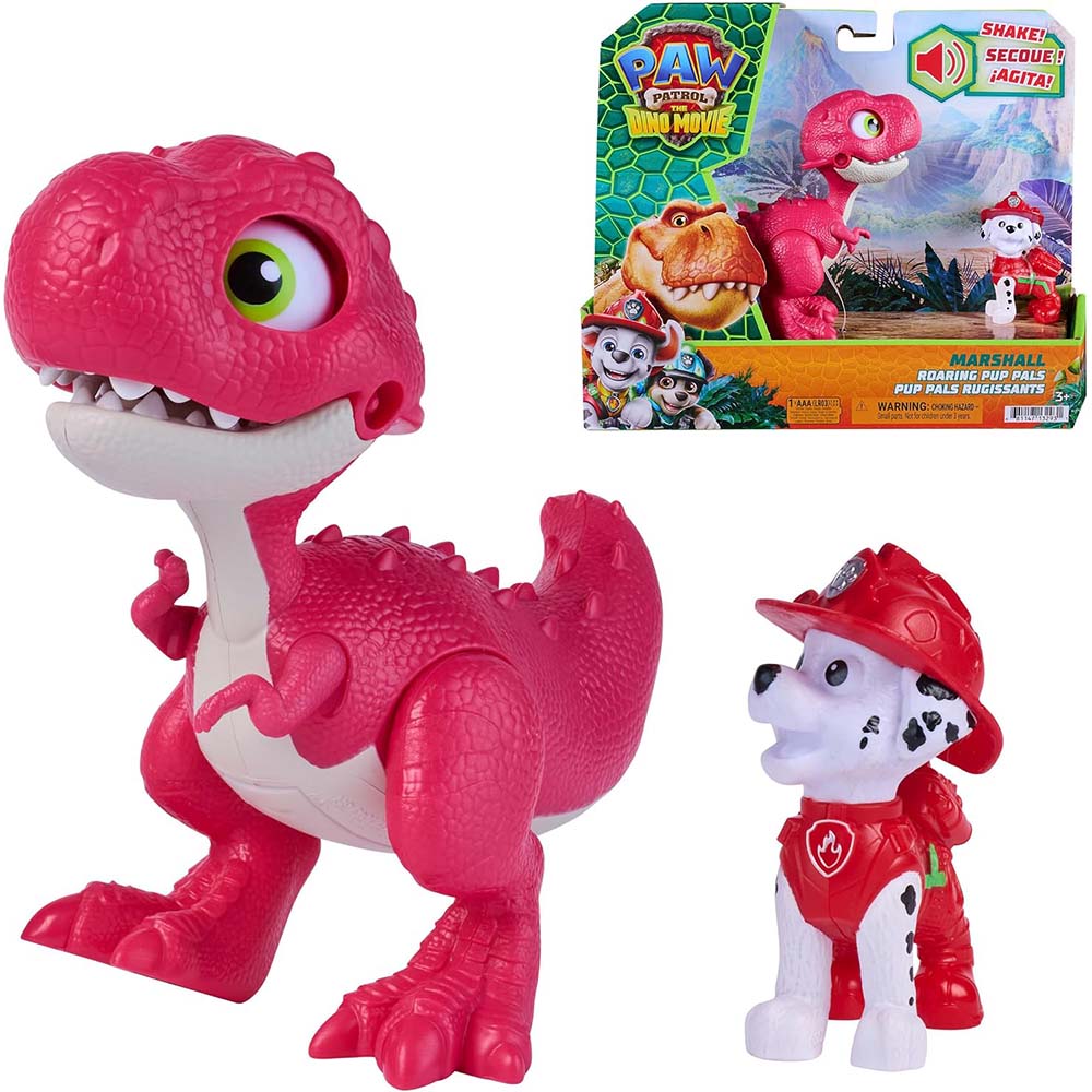PAW Patrol: The Dino Movie Marshall & Rhubarb Dinosaurio Interactivo con Sonidos 6076337