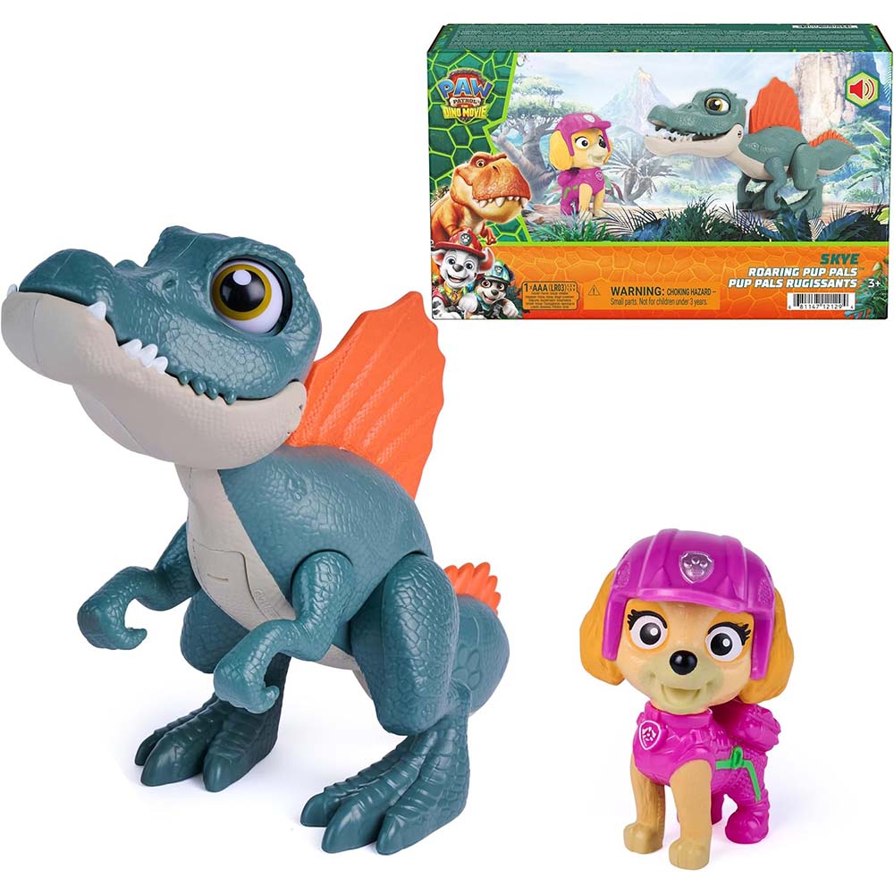 PAW Patrol: The Dino Movie – Espinosaurio con Sonidos y Figura de Skye 6076337