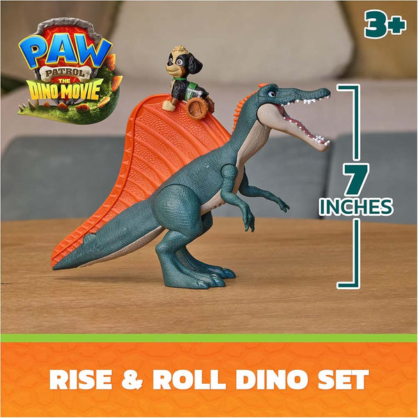 PAW Patrol: The Dino Movie Rise & Roll Dino Set con Rex y Spinosaurus Interactivo 6076337