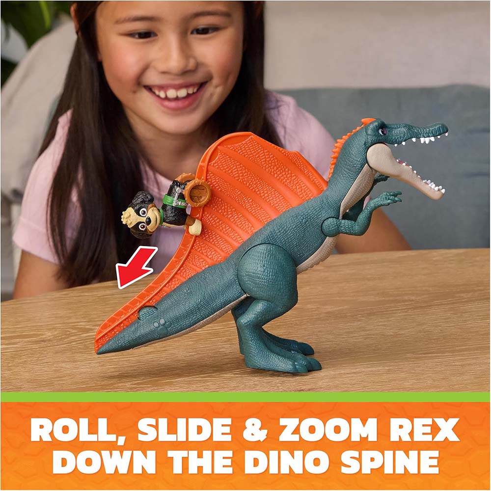 PAW Patrol Dino Movie Set de Juego Rise & Roll Dino con Espinosaurio y Rex 6076188, figuras de colección