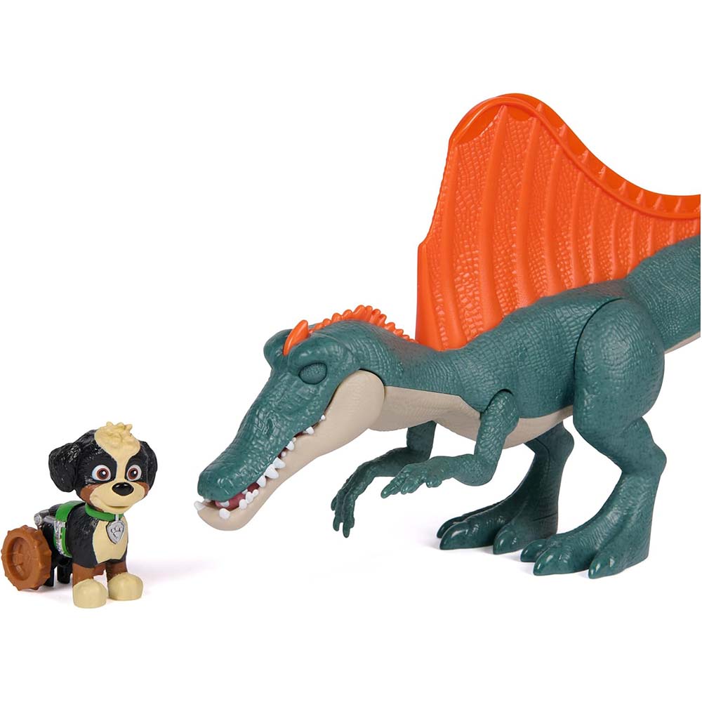 PAW Patrol Dino Movie Set de Juego Rise & Roll Dino con Espinosaurio y Rex 6076188, figuras de colección