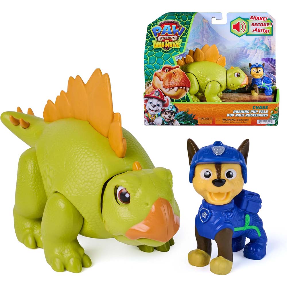 PAW Patrol: The Dino Movie Chase & Stegosaurus Interactivo con Sonidos 6076337