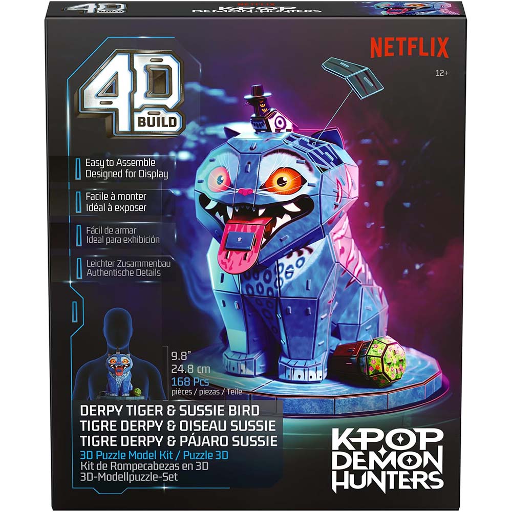 4D Build KPop Demon Hunters Derpy Tiger & Sussie Bird Rompecabezas 3D 6077589