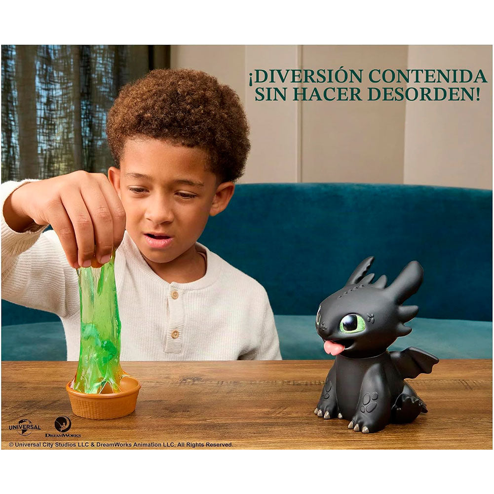 DreamWorks Dragons Fish Feeding Toothless: Juguete Interactivo de Chimuelo con Accesorio de Pez - Edad 4+