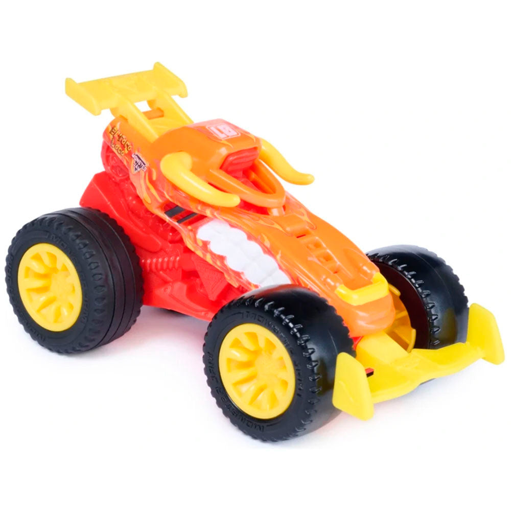 Monster Jam Monster Motors: El Toro Loco a Escala 1:64 con Impulso de Retroceso - Edad 3+