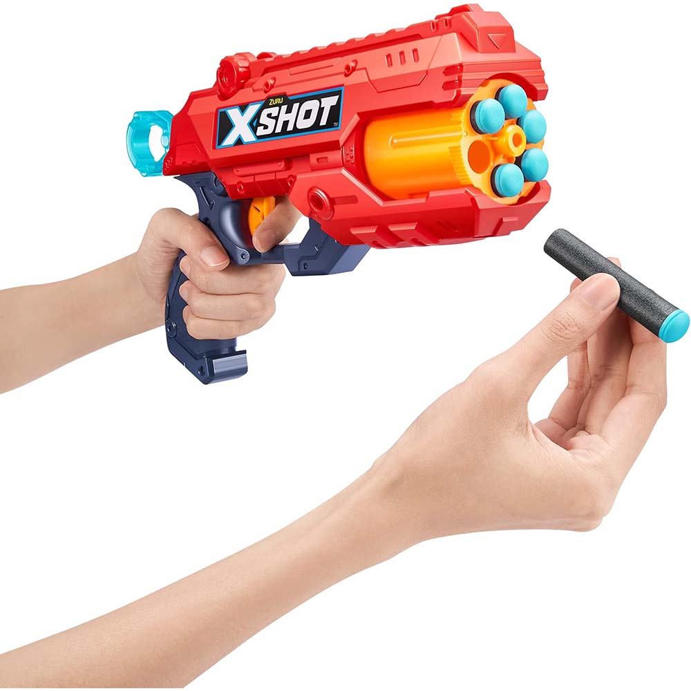 Zuru X-Shot Reflex 6 Lanzador De Dardos Espuma Con 12 Dardos 36433, lanzadores de juguete