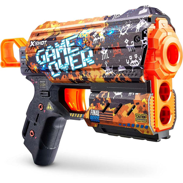 Zuru X-Shot Skins Flux Blaster con 16 Dardos Game Over 36516