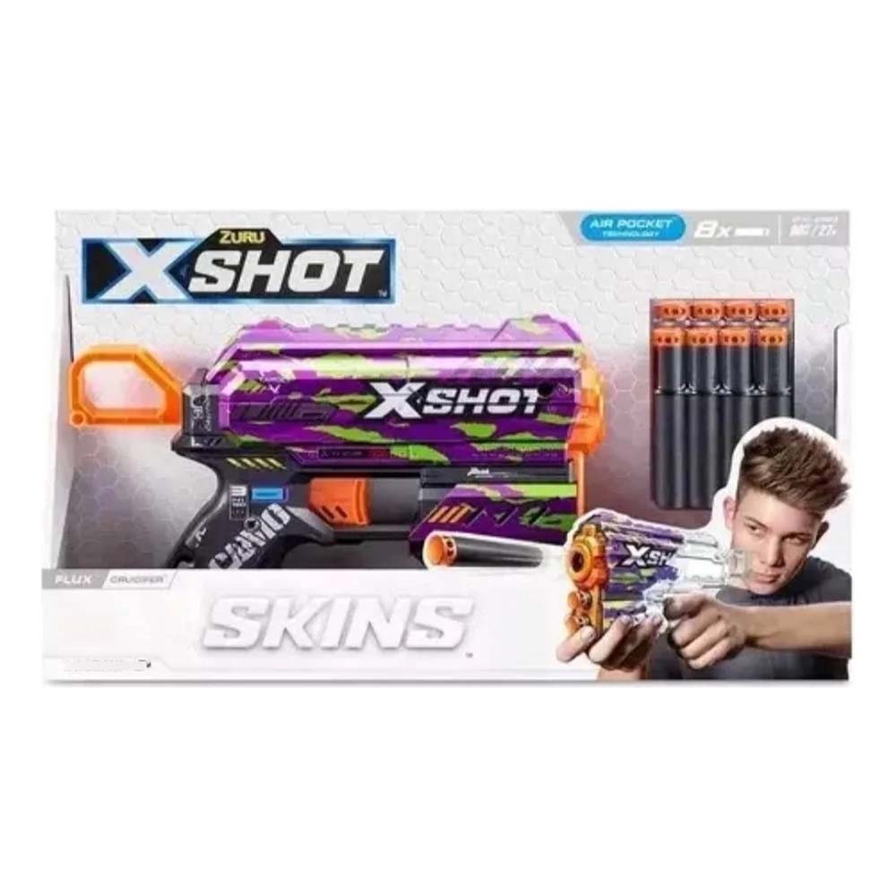 Zuru X-Shot Skins Flux Blaster con 16 Dardos Flux Crucifier 36516