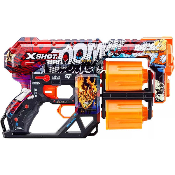 Zuru X-Shot Lanza Dardos Skins Caution 36517