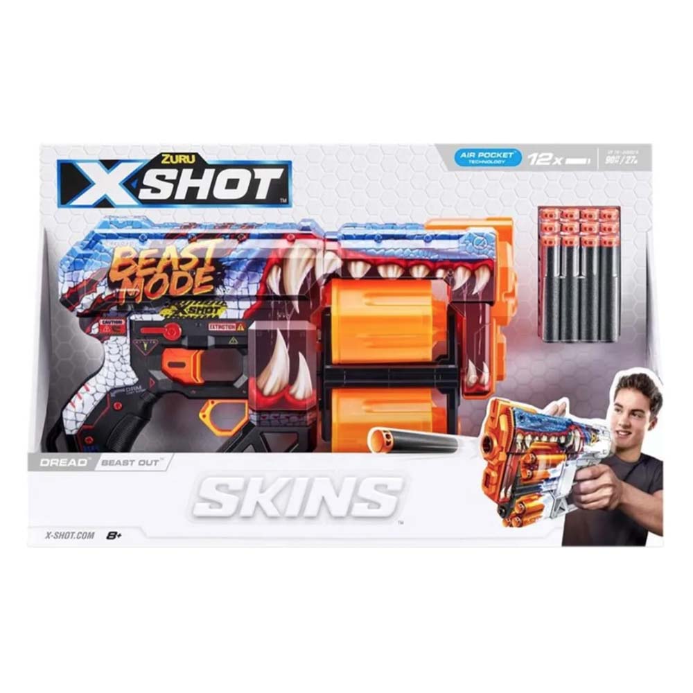 Zuru X-Shot Lanza Dardos Skins Dread Beast Out 36517