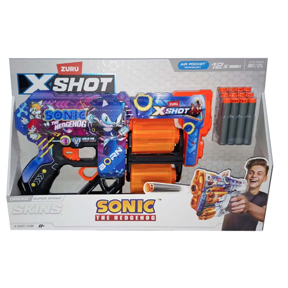 Zuru X-Shot XSHOT Skins Dread Foam Blaster Sonic MEGA SONIC 36583