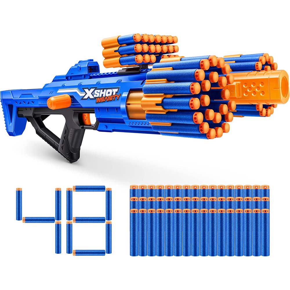Zuru X-Shot Insanity-Berzerko 6 Shot (48 Dardos) 36610, lanzadores de juguete