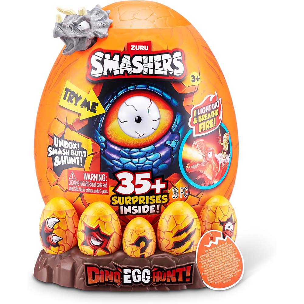Smashers Dino Egg Hunt Gris, coleccionables sorpresa