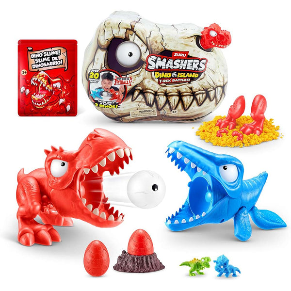 Smashers Dino Island T-Rex Battles Mini Rojo