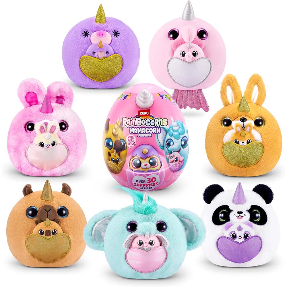 Rainbocorns Mamacorn Surprise Plush Series 1 (Bolb Fish) 92121, coleccionables sorpresa
