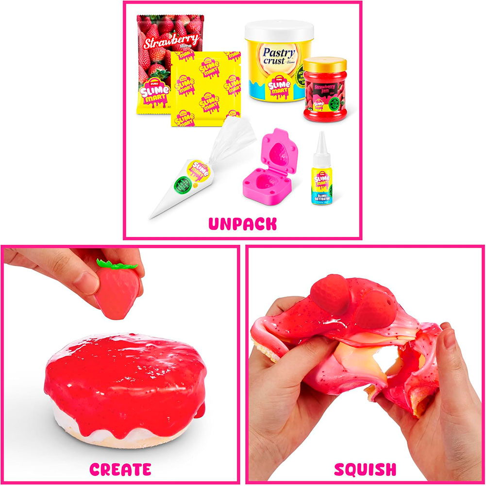 ZURU Slime Mart – Slime Kit - Cheesecake de Fresa, masas y slime