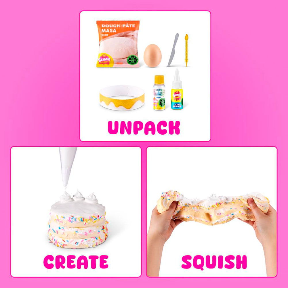 Slime Mart Serie 2 – Bolsa Pequeña de la Compra - Pastel de cumpleaños, masas y slime