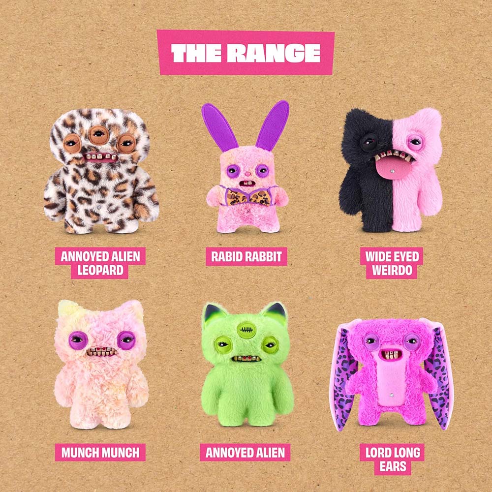 Fuggler Baddies Fuggs - Munch Munch de 22 cm, peluches