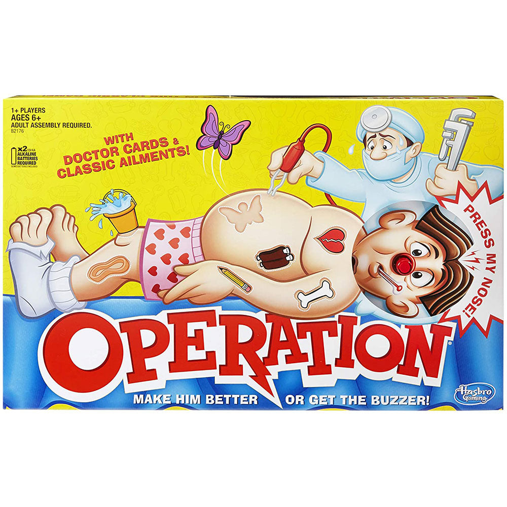 Hasbro Operando Clásico Nueva Imagen B2176: Juego de mesa - Edad 6+