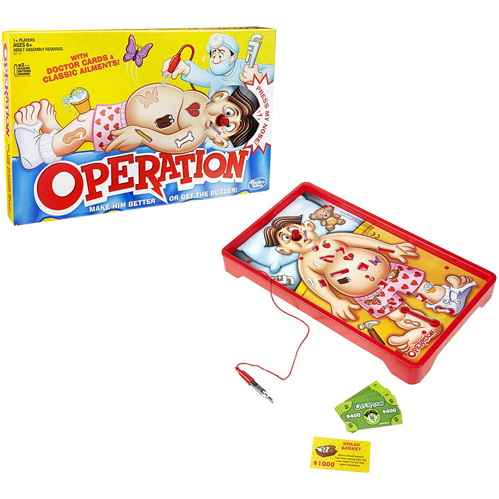 Hasbro Operando Clásico Nueva Imagen B2176: Juego de mesa - Edad 6+