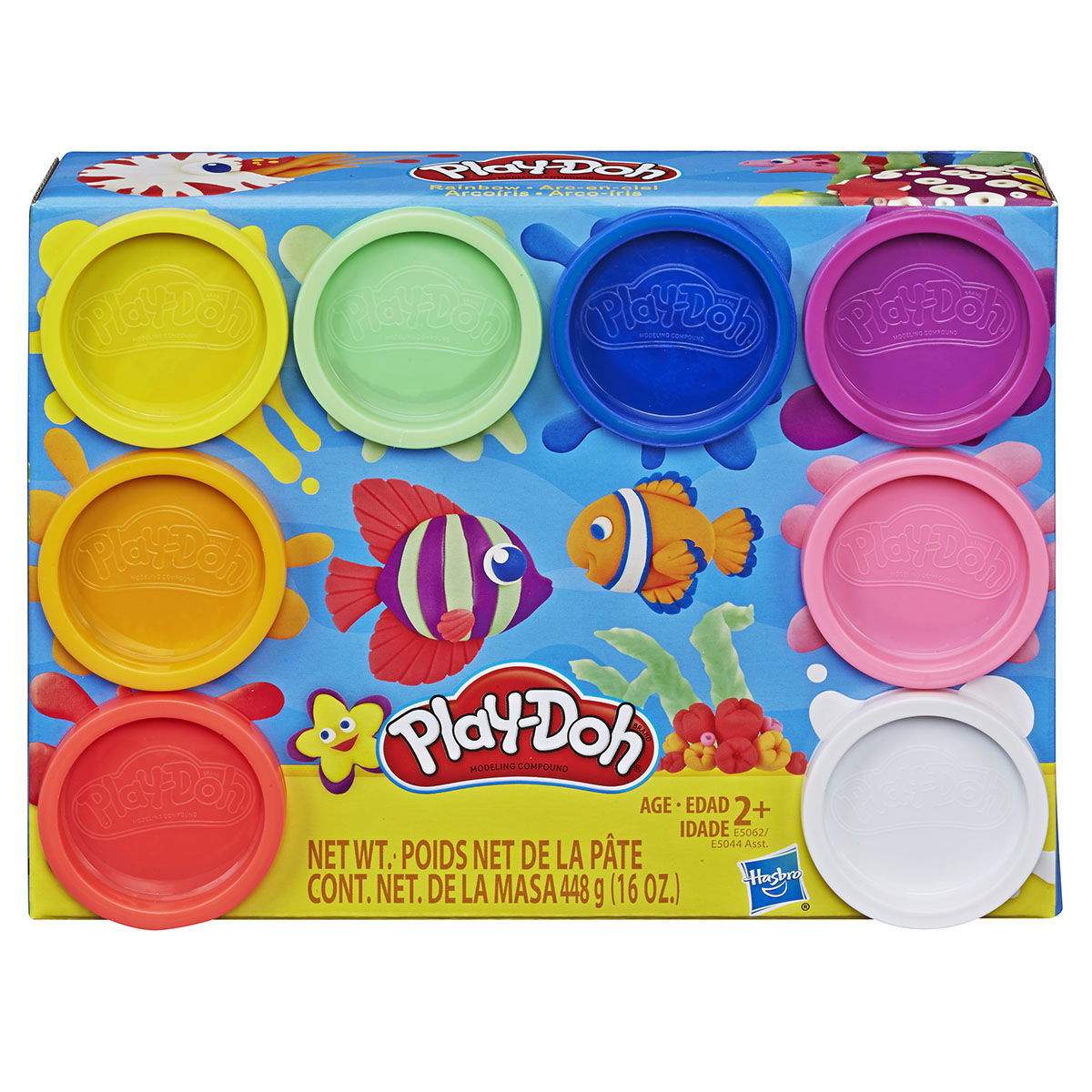 Play-Doh 8 Pack Peces E5044: Set de masa moldeable - Edad 2+