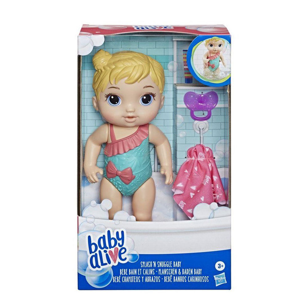 Baby Alive - Chapoteos y Abrazos Azul E8716: Muñeca - Edad 3+