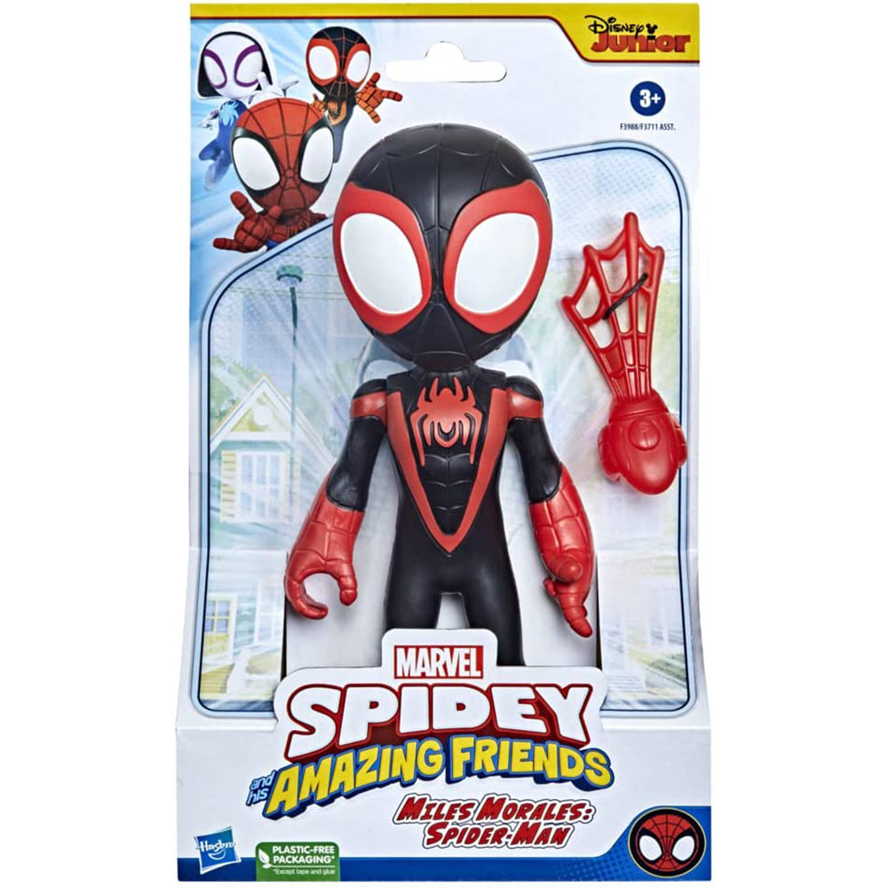 Marvel Spidey and His Amazing Friends Supersized Miles Morales Figura de Acción 23 cm - Edad 3+