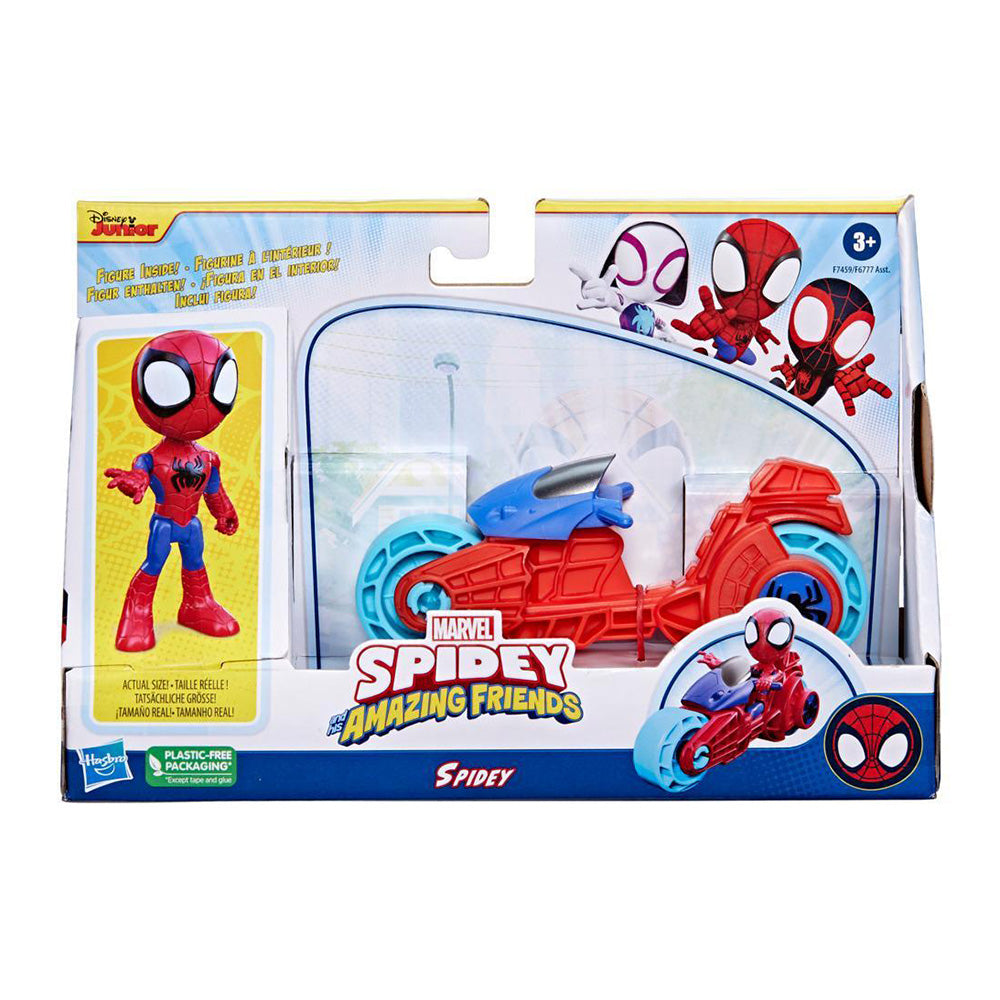 Marvel Spidey Amazing Friends - Motocicleta con Spidey F7459: Figura de acción - Edad 4+