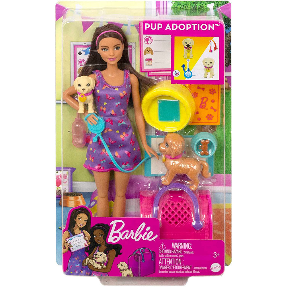 Barbie Adopta un Perrito la Tina HKD86: Set de juego - Edad 3+