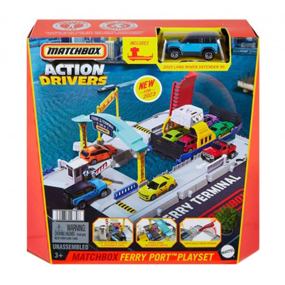 Matchbox Playset de Acción Puerto de Ferry HMH29: Pista y set de vehículos - Edad 3+